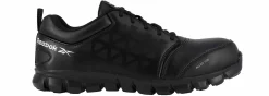 Safety Toe Athletics|Slip Resistant|REEBOK WORK Sublite Cushion Women's Alloy Toe Work Shoe Black