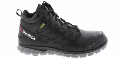 Safety Toe Athletics|Slip Resistant|REEBOK WORK Sublite Cushion Men's Alloy Toe Work Shoe Black