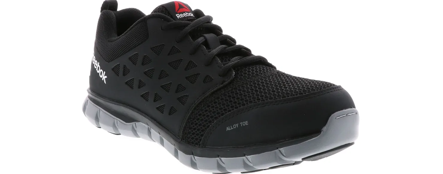 Safety Toe Athletics|REEBOK WORK Sublite Cushion Men's Alloy Toe Work Shoe Black