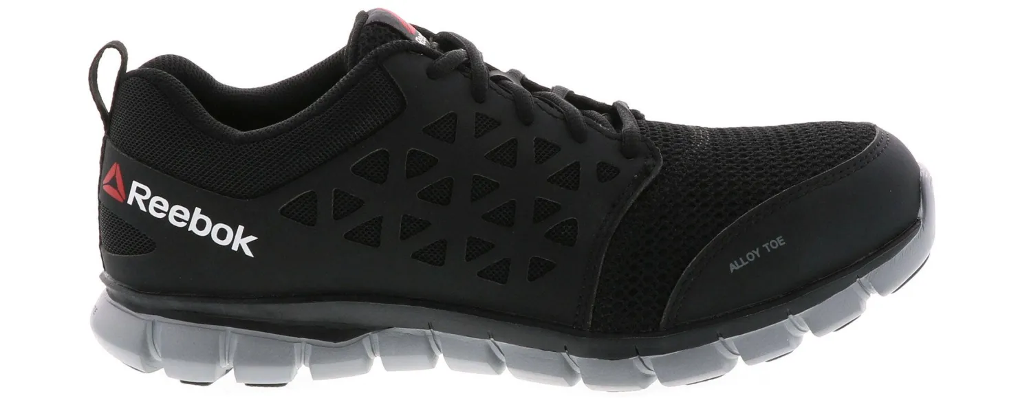Safety Toe Athletics|REEBOK WORK Sublite Cushion Men's Alloy Toe Work Shoe Black
