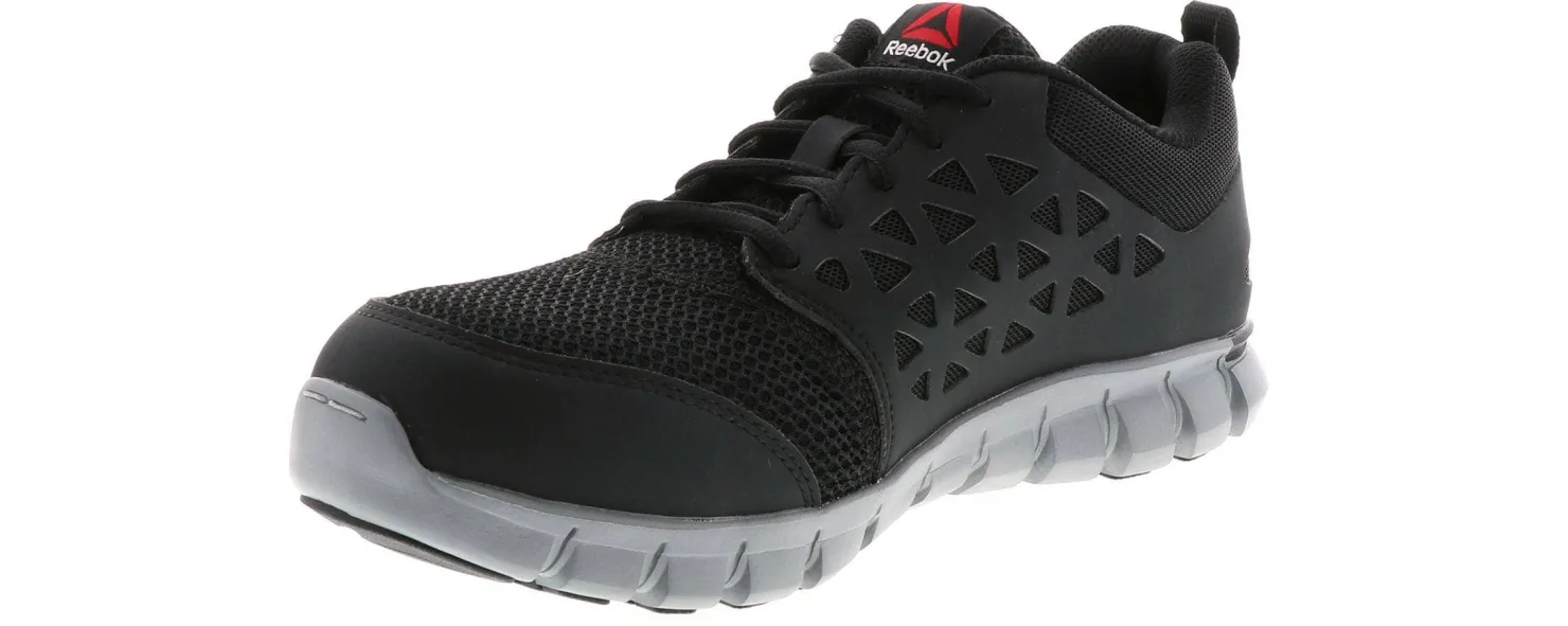 Safety Toe Athletics|REEBOK WORK Sublite Cushion Men's Alloy Toe Work Shoe Black