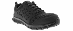 Safety Toe Athletics|Slip Resistant|REEBOK WORK Sublite Cushioned Men's Alloy Toe Work Shoe Black
