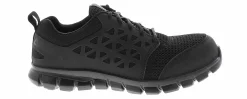 Safety Toe Athletics|Slip Resistant|REEBOK WORK Sublite Cushioned Men's Alloy Toe Work Shoe Black