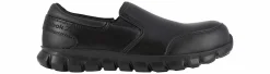 Safety Toe Athletics|Slip Resistant|REEBOK WORK Sublite Cushion Men's Composite Toe Work Shoe Black