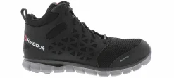 Safety Toe Athletics|Slip Resistant|REEBOK WORK Sublite Cushion Men's Alloy Toe Work Shoe Black
