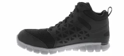 Safety Toe Athletics|Slip Resistant|REEBOK WORK Sublite Cushion Men's Alloy Toe Work Shoe Black