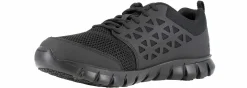 Slip Resistant|Electro Static Dissipative (Esd)|REEBOK WORK Sublite Cushion Men's Soft Toe Work Shoe Black