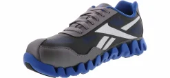 Safety Toe Athletics|Slip Resistant|REEBOK WORK Zig Pulse Men’s Composite Toe Work Shoe Grey
