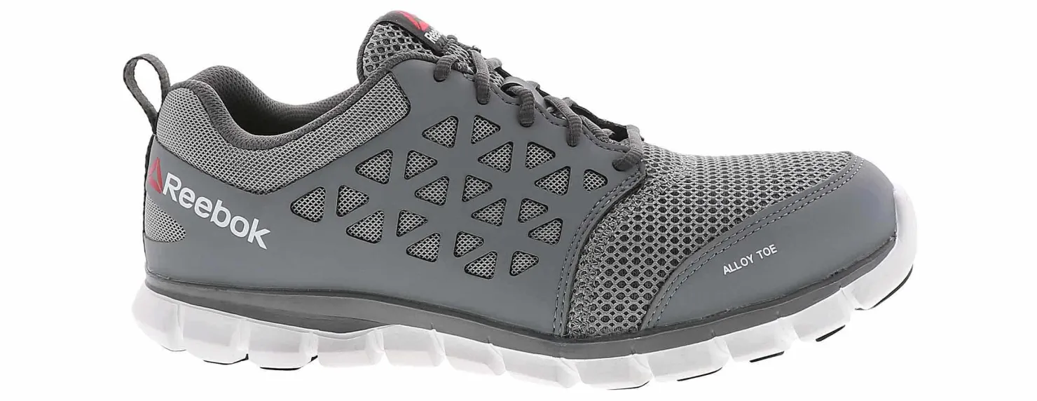 Safety Toe Athletics|REEBOK WORK Reebook Work Sublite Cushion Men's Alloy Toe Work Sneaker Grey