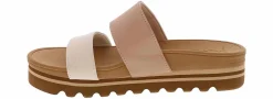 Flat Sandals|REEF Banded Horizon Hi Seashell Women's Platform Sandal Beige