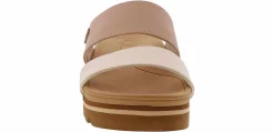 Flat Sandals|REEF Banded Horizon Hi Seashell Women's Platform Sandal Beige