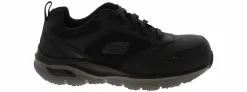 Safety Toe Athletics|Slip Resistant|SKECHERS Arch Fit Angis Men's Wide-Width Composite Toe Work Sneaker Black