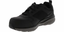Safety Toe Athletics|Slip Resistant|SKECHERS Arch Fit Angis Men's Wide-Width Composite Toe Work Sneaker Black