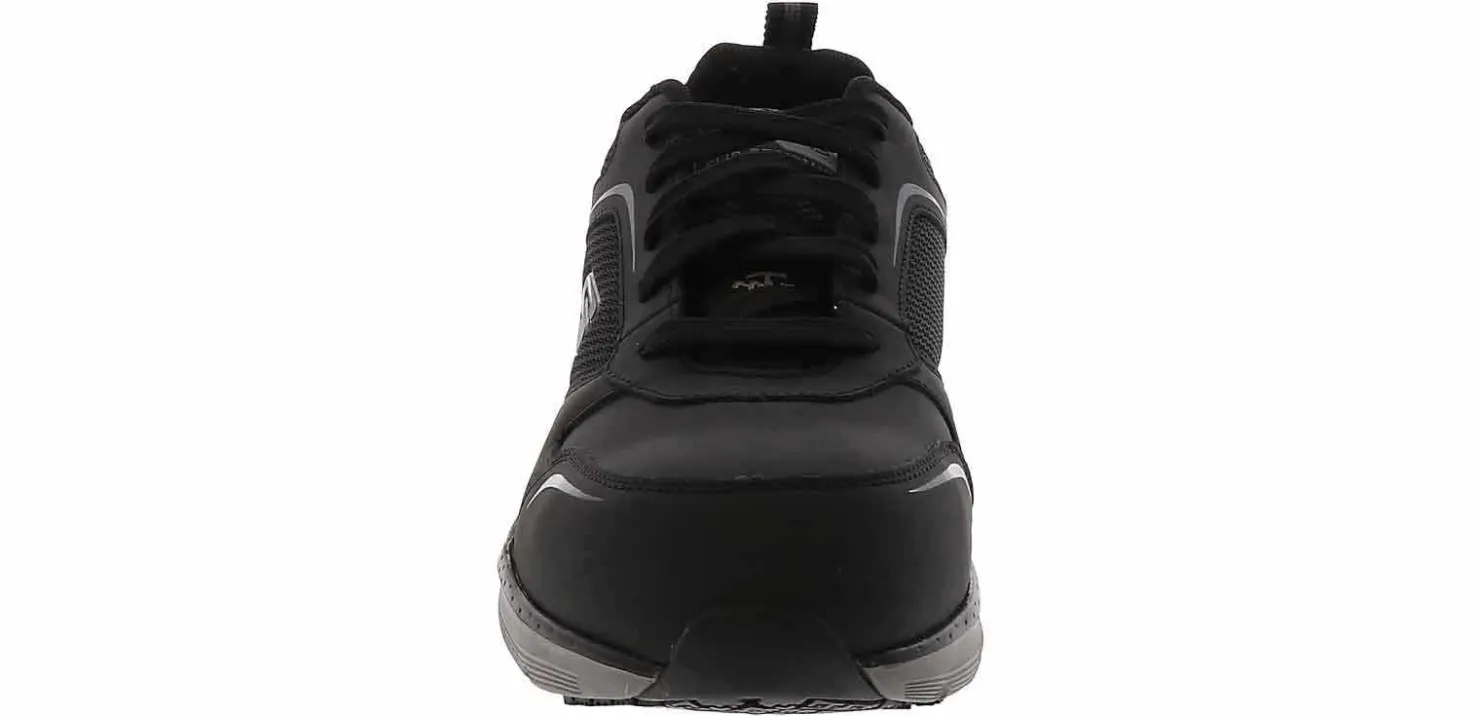 Safety Toe Athletics|Slip Resistant|SKECHERS Arch Fit Angis Men's Wide-Width Composite Toe Work Sneaker Black