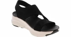 Comfort Sandals|Footbed Sandals|SKECHERS Arch Fit Sling Back Women's Comfort Sandal Black