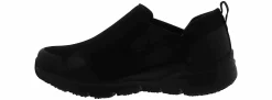Slip Resistant|SKECHERS Arch Fit Tineid Men's Wide-Width Slip Resistant Work Shoe Black