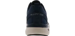 Safety Toe Athletics|Slip Resistant|SKECHERS Arch Fit Vigorit Men’s Alloy Toe Work Shoe Blue