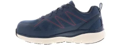 Safety Toe Athletics|Slip Resistant|SKECHERS Arch Fit Vigorit Men’s Alloy Toe Work Shoe Blue