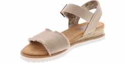 Comfort Sandals|Wedge & Platform Sandals|SKECHERS Bobs Desert Kiss Adobe Princess Women’s Wedge Sandal Beige