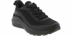 Running Shoes|Athleisure & Casual|SKECHERS Bobs Squad Waves Still Wading Women’s Wide-Width Running Shoe Black