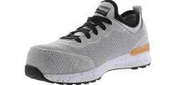 Safety Toe Athletics|Electro Static Dissipative (Esd)|SKECHERS Bulkin Balran Women’s Alloy Toe Work Shoe Grey