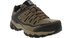 Safety Toe Boots|Electro Static Dissipative (Esd)|SKECHERS Cankton Men’s Steel Toe Work Shoe Beige