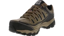 Safety Toe Boots|Electro Static Dissipative (Esd)|SKECHERS Cankton Men’s Steel Toe Work Shoe Beige