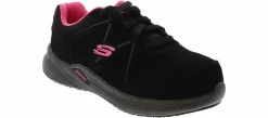 Safety Toe Athletics|Slip Resistant|SKECHERS Carbix-Carbon Women’s Nano Toe Work Shoe Black
