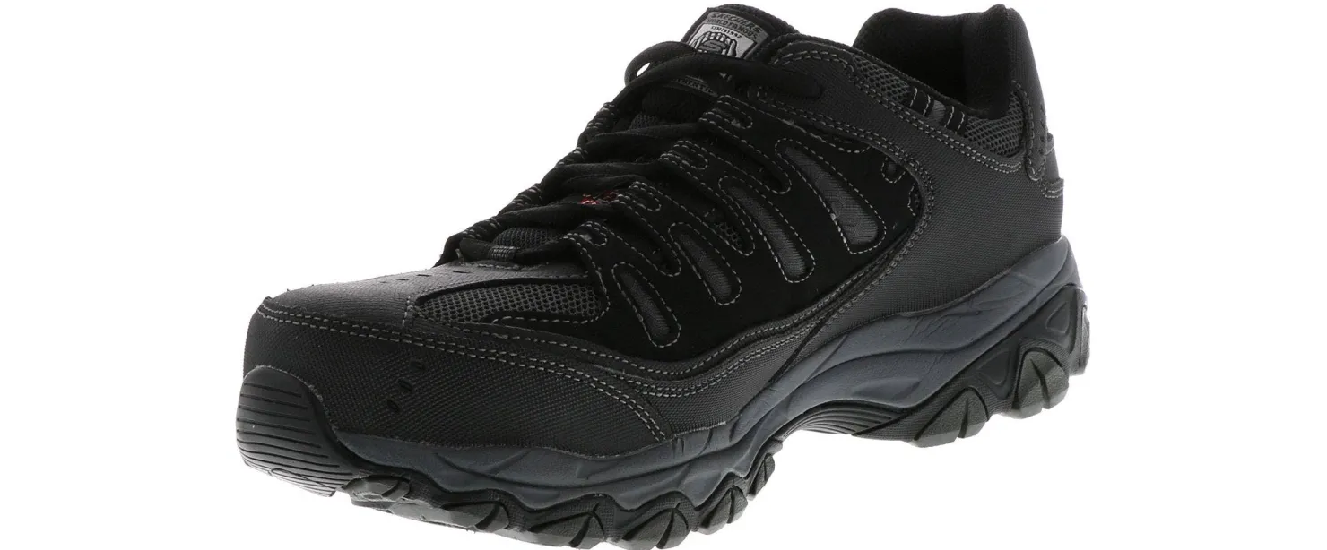 Safety Toe Athletics|SKECHERS Crankton Men's Steel Toe Work Shoe Black