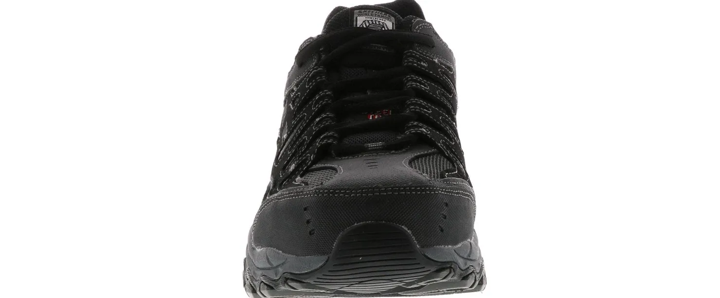 Safety Toe Athletics|SKECHERS Crankton Men's Steel Toe Work Shoe Black