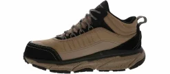 Safety Toe Boots|Slip Resistant|SKECHERS D'lux Journey Men’s Carbon Toe Work Shoe Beige