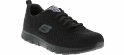 Slip Resistant|SKECHERS Ghenter Bronaugh Women's Slip Resistant Work Shoe Black