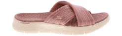 Comfort Sandals|SKECHERS Go Walk Flex Impressed Women's Slide Sandal Pink