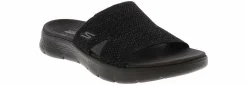 Athletic Slides|Comfort Sandals|SKECHERS Go Walk Flex Timeless Women's Sandal Black
