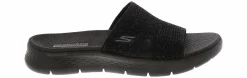 Athletic Slides|Comfort Sandals|SKECHERS Go Walk Flex Timeless Women's Sandal Black