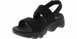 Comfort Sandals|Outdoor Sandals|SKECHERS Go Walk Massage Fit Women’s Comfort Sandal Black