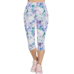 Bottoms|SKECHERS Go Walk Seascape Women's Capri Legging Multicolor