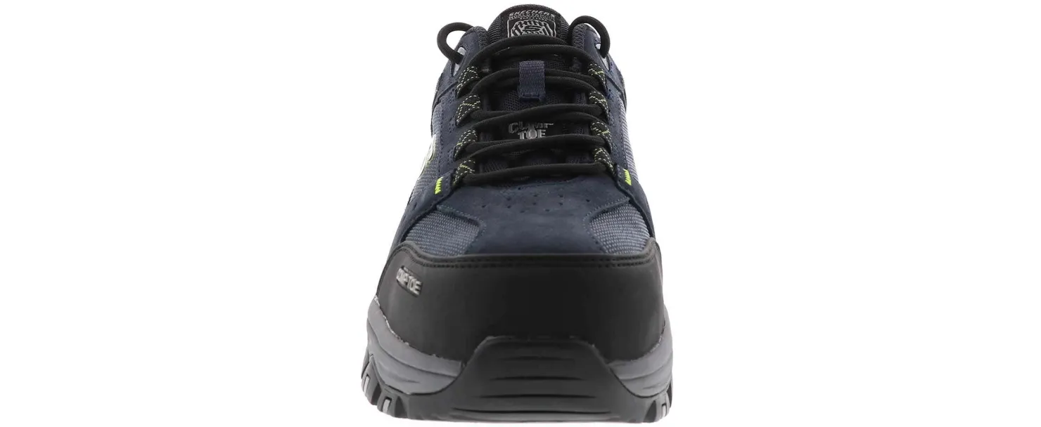 Safety Toe Athletics|Electro Static Dissipative (Esd)|SKECHERS Greetah Men's Composite Toe Work Shoe Blue