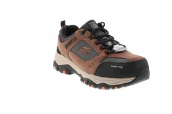 Safety Toe Athletics|SKECHERS Greetah Men's Composite Toe Work Shoe Brown