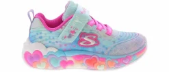 Athletic & Sneakers|SKECHERS Heart Lights Toddler Girls’ (7-10) Light Up Athletic Shoe Blue