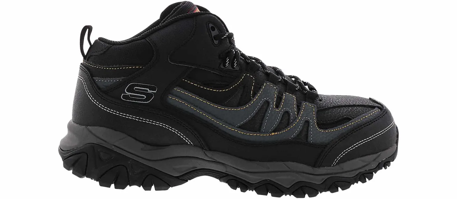 Safety Toe Boots|SKECHERS Holdredge Rebem Men's Steel Toe Work Boot Black