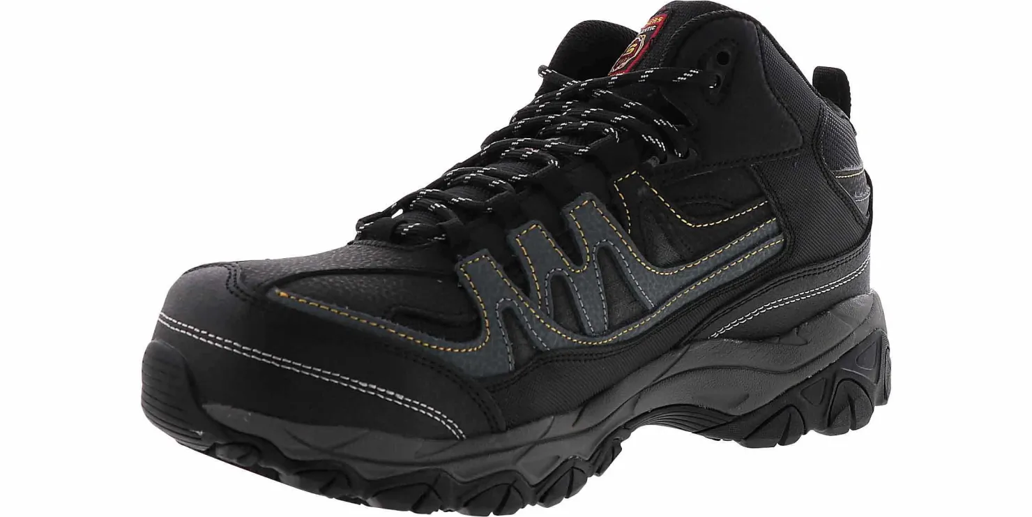 Safety Toe Boots|SKECHERS Holdredge Rebem Men's Steel Toe Work Boot Black