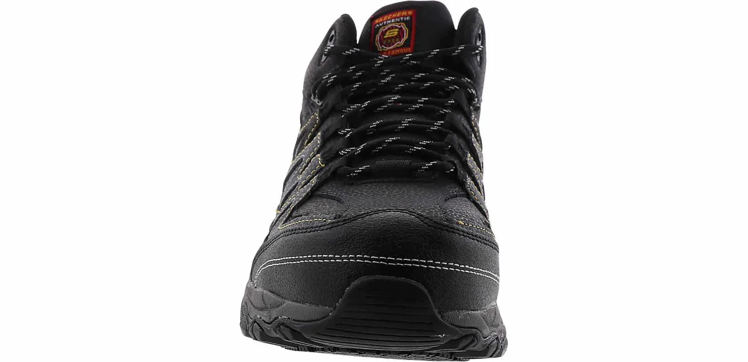 Safety Toe Boots|SKECHERS Holdredge Rebem Men's Steel Toe Work Boot Black
