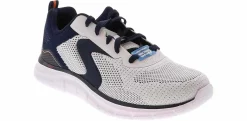 Running Shoes|Walking Shoes|SKECHERS Knit Laceup Track Men’s Athletic Shoe White
