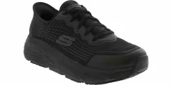 Slip Resistant|SKECHERS Max Cushioning Elite Remmal Men’s Slip Resistant Work Shoe Black