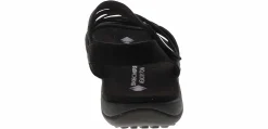 Comfort Sandals|Flat Sandals|SKECHERS Reggae Slim Sling Women’s Wide-Width Comfort Sandal Black