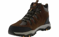 Short Boots|Hiking Boots|SKECHERS Rickter Branson Men’s Waterproof Hiking Boot Brown