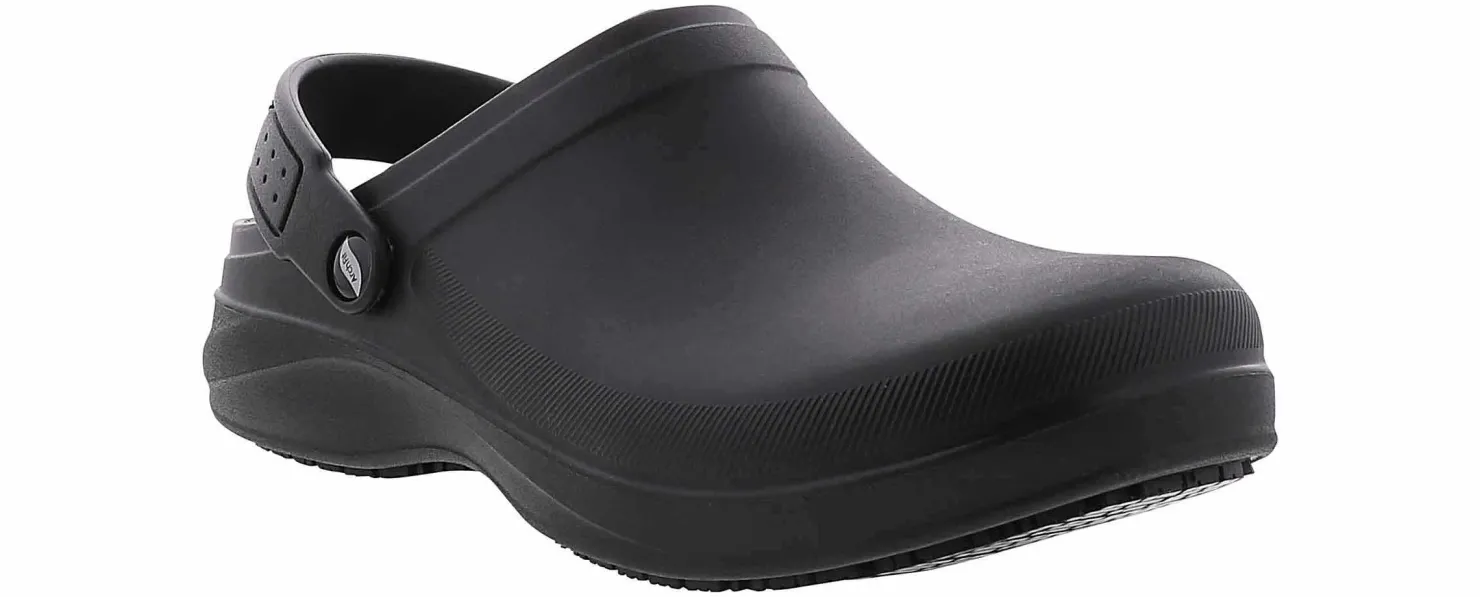 Slip Resistant|SKECHERS Riverbound Men’s Slip Resistant Work Clog Black