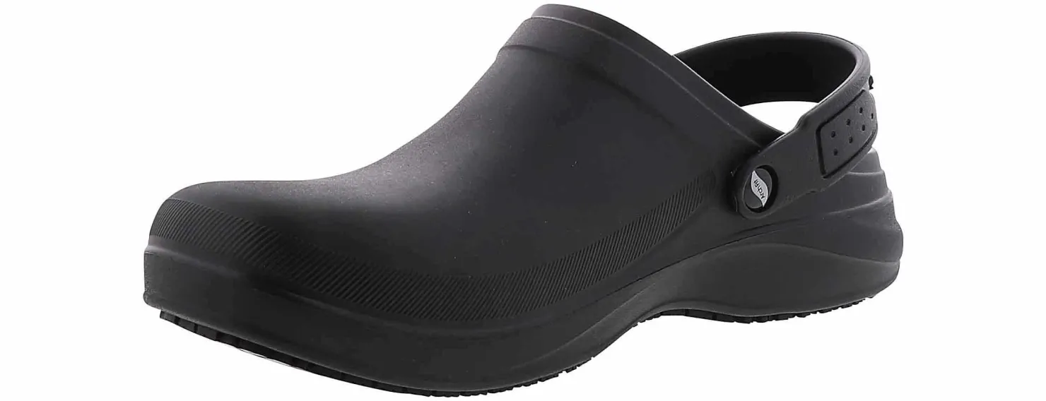 Slip Resistant|SKECHERS Riverbound Men’s Slip Resistant Work Clog Black