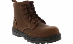 Safety Toe Boots|Slip Resistant|SKECHERS Rotund Women’s Carbon Nano Toe Work Boot Brown